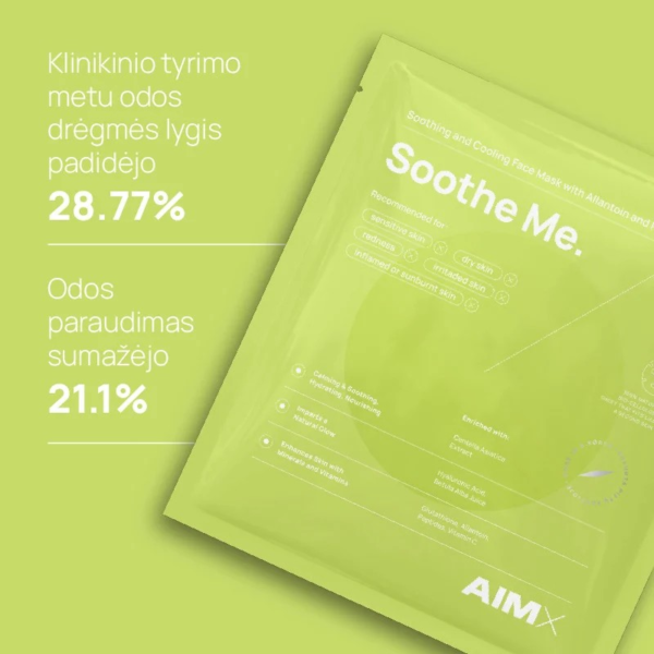 SOOTHE ME greito poveikio raminanti veido kaukė su peptidais, 5+5 DOVANŲ - Image 2