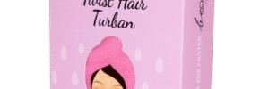 Turbanas plaukams TWIST HAIR TURBAN, rausvos spalvos