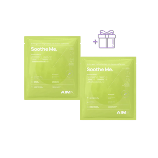 SOOTHE ME greito poveikio raminanti veido kaukė su peptidais, 1+1 DOVANŲ