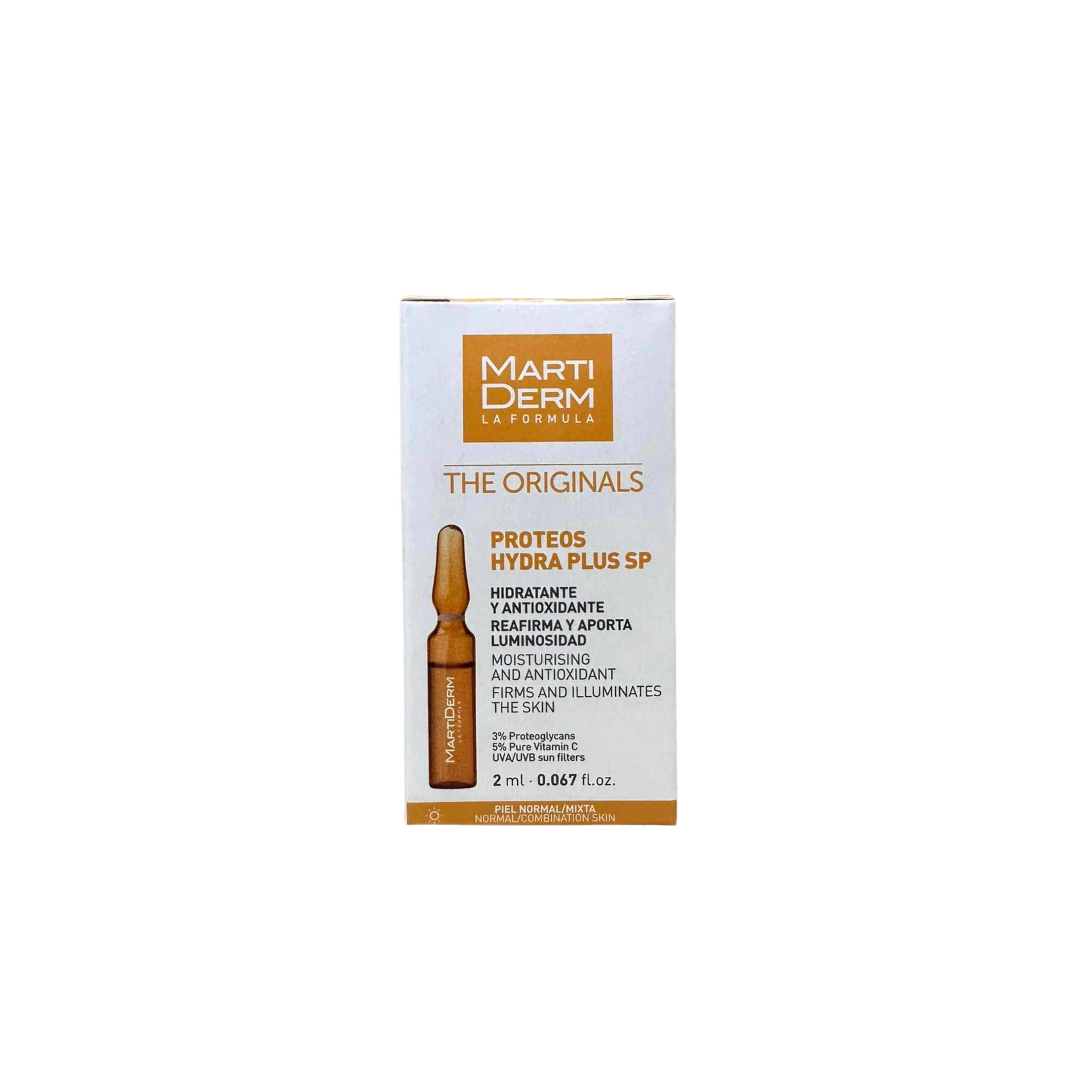 DOVANA - Drėkinanti ir stangrinanti ampulė veidui su vitaminu C ir proteoglikanais, SPF10