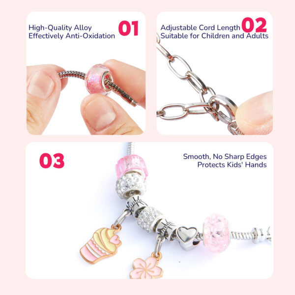 Papuošalų dirbtuvės GIRLS POWER LACING BEADS - Image 3