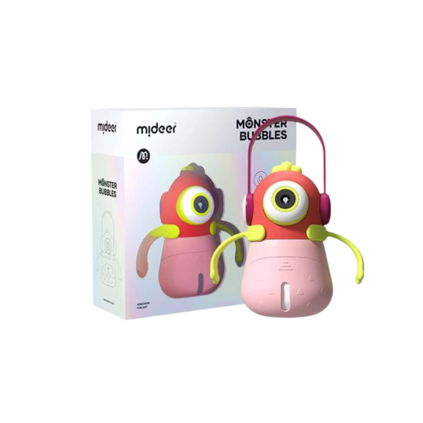 Elektrinis muilo burbulų aparatas PINK MONSTER BUBBLES
