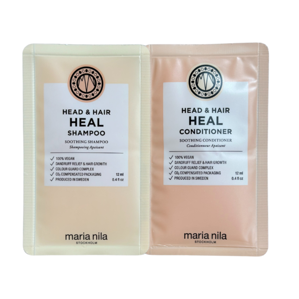 DOVANA - MARIA NILA HEAD & HAIR HEAL maitinantis galvos odos ir plaukų šampūnas 12ml + kondicioierius 12ml