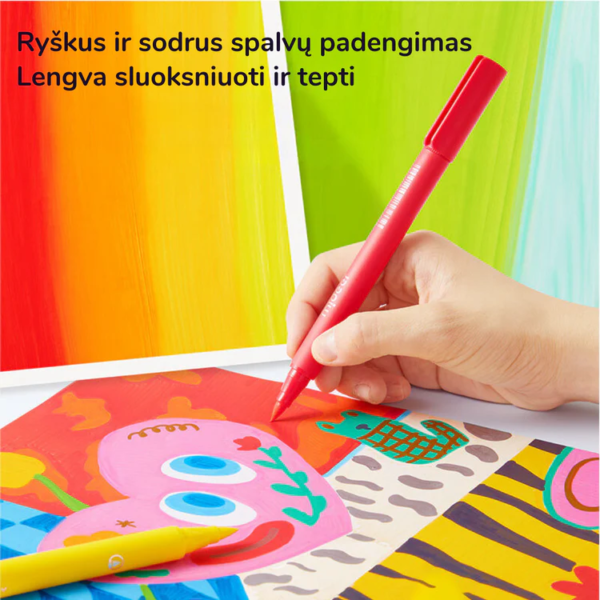 Akriliniai markeriai flomasteriai ULTRA SOFT NIB - 36 spalvos - Image 6
