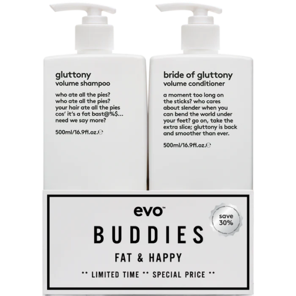 BUDDIES VOLUME: GLUTTONY šampūnas + kondicionierius