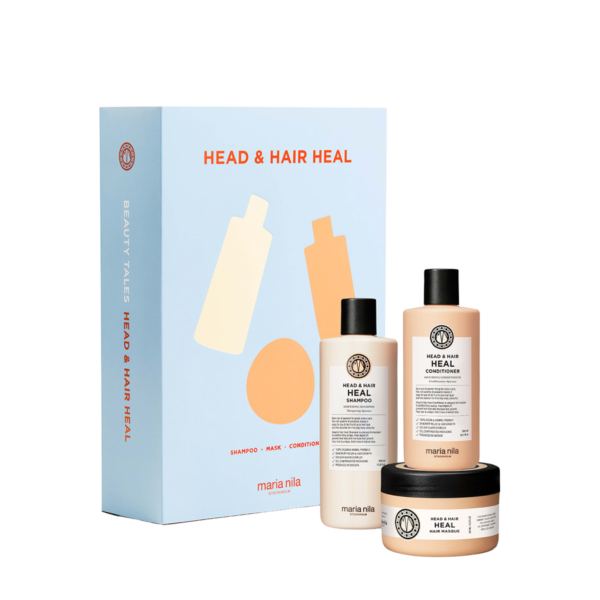 HEAD & HAIR HEAL maitinamasis plaukų priežiūros rinkinys jautriai galvos odai, 2 PRODUKTAI + 1 DOVANŲ