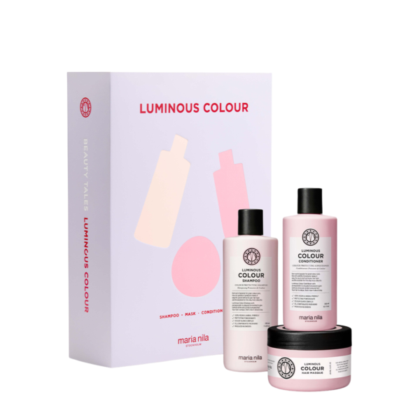 LUMINOUS COLOUR dažytų plaukų priežiūros rinkinys, 2 PRODUKTAI + 1 DOVANŲ