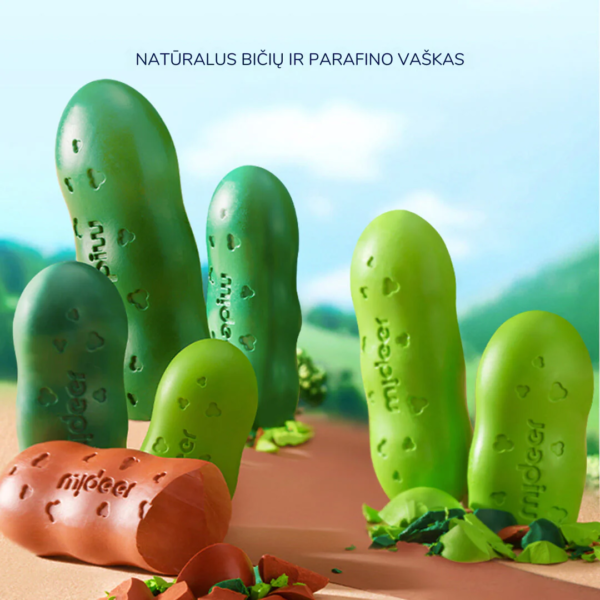 Bičių vaško kreidelės "Pupelės" - 12 spalvų: kūrybiškas piešimas be dėmių! - Image 2