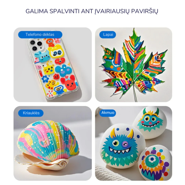 Akriliniai markeriai su skysto rašalo užpildu minkštu antgaliu - Image 9