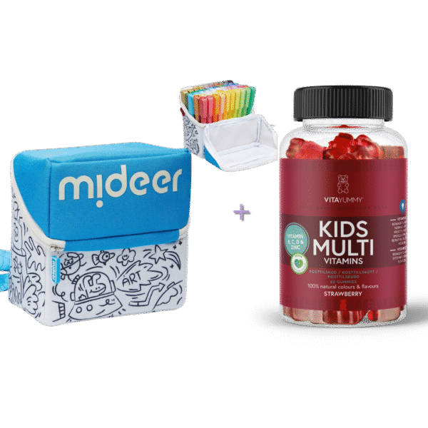 Akriliniai markeriai su minkštu antgaliu spalvinimo dėkle + Multivitaminai vaikams - Image 3