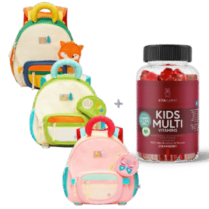 Vaikiška išvykų kuprinė + Multivitaminai vaikams