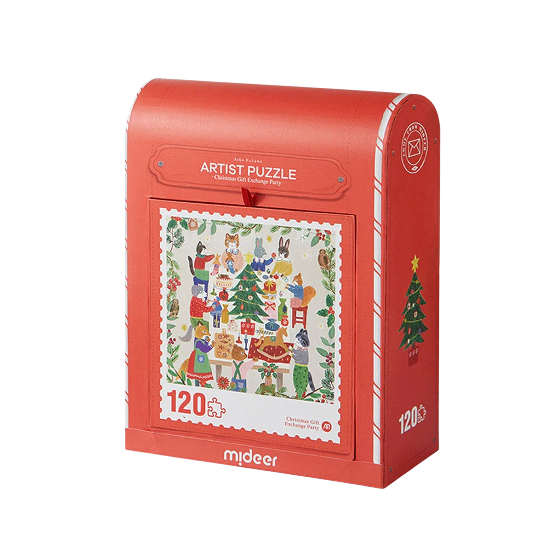 Dėlionė Kalėdų vakaras pašto dėžutėje