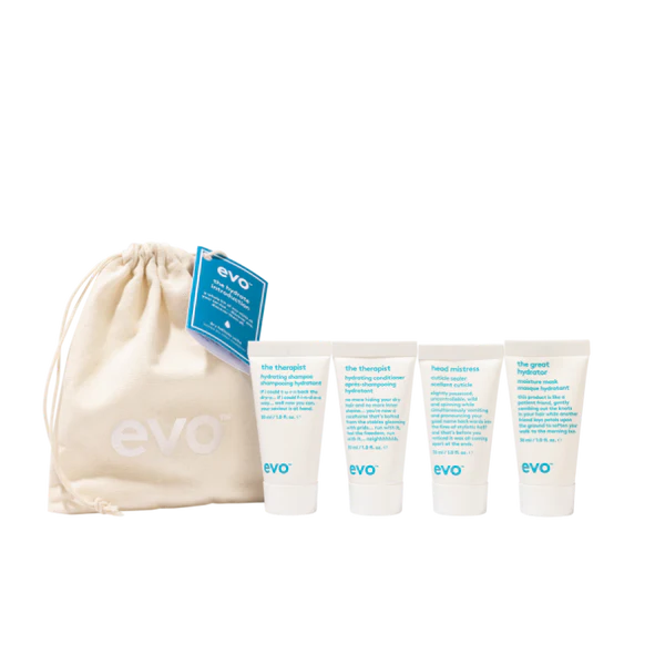 THE HYDRATE INTRODUCTION: MINI THE THERAPIST šampūnas + kondicionierius + kaukė + HEAD MISTRESS kremas