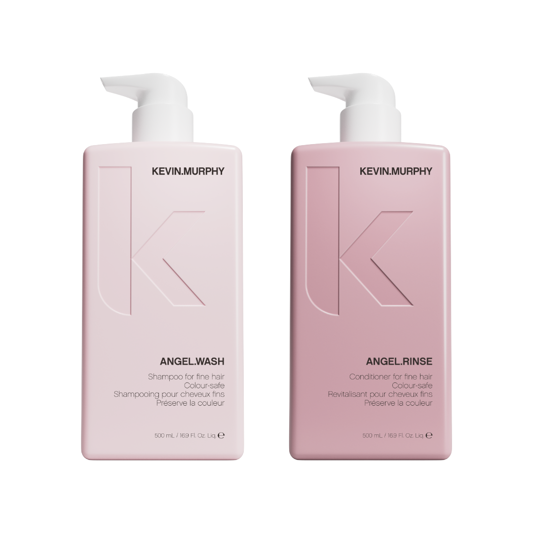 ANGEL.WASH + RINSE šampūnas ir kondicionierius dažytiems plaukams 500ml + 500ml