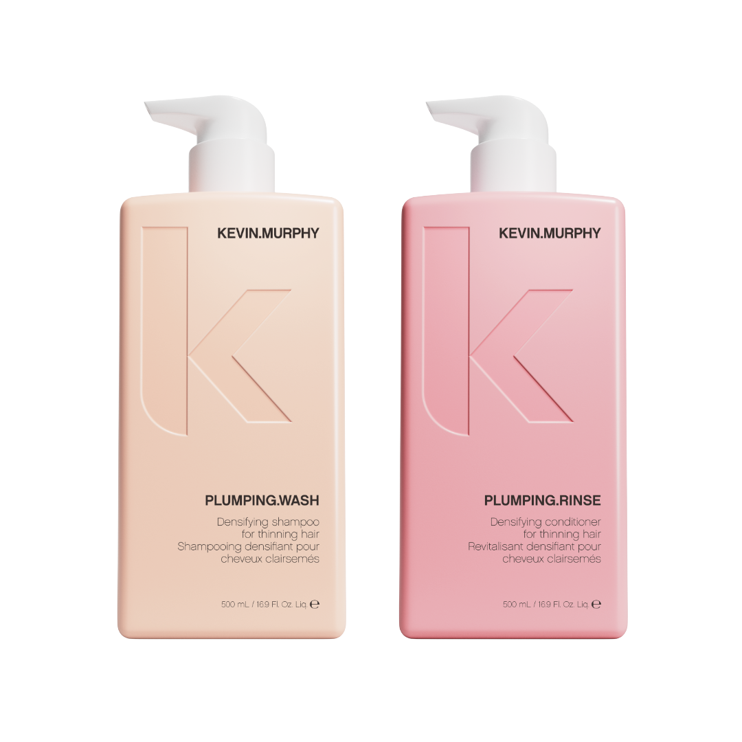 PLUMPING.WASH + RINSE apimties suteikiantis šampūnas ir kondicionierius 500ml + 500ml