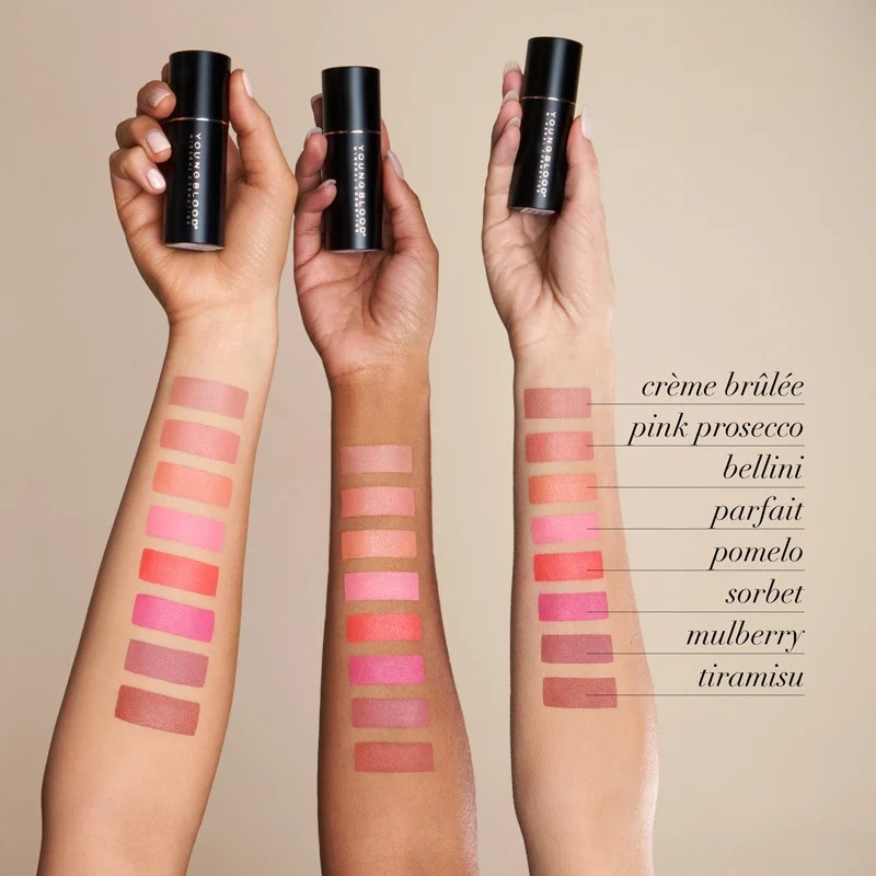 Trys viename kreminiai skaistalai, lūpų dažai ir akių šešėliai VIVID Luxe Creme BLUSH - Image 5